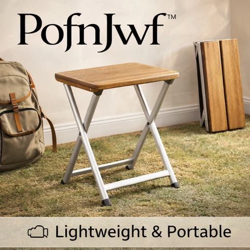 PofnJwf™ QuickCarry Foldable Stool – Lightweight Portable Folding Stool for Camping, Fishing, Travel & Indoor Use