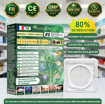 🔥Boutique officielle de France 🇫🇷 | 𝐆𝐞𝐞𝐋𝐞𝐦𝐨𝐧® Moringa · Berbérine × NAD+ — Patch avancé 10‑en‑1 à micro‑aiguilles nano — Une fois par jour, résultats visibles en 7 jours