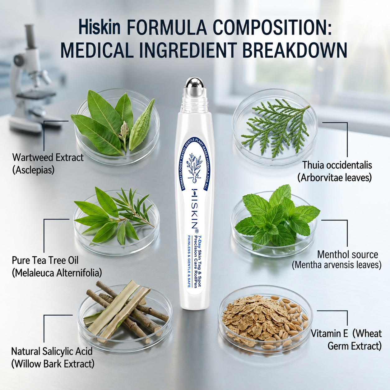 USA | 𝐇𝐈𝐒𝐊𝐈𝐍®👩‍⚕️ 𝟕-𝐃𝒂𝘆 𝐒𝗸𝐢𝐧 𝐓𝒂𝗴 & 𝐒𝐩𝙤𝐭 𝐄𝐫𝒂𝐬𝙚𝐫 Painless & Scar-Free Advanced Imperfection Removal Rollerball Pen
